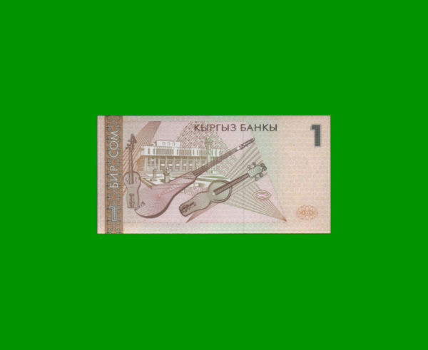 BILLETE DE
  KIRGUISTAN 1,00 SOM, ESTADO SIN CIRCULAR.- - Imagen 2