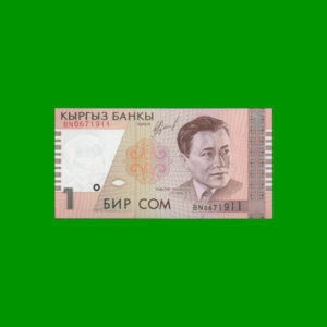 BILLETE DE
  KIRGUISTAN 1,00 SOM, ESTADO SIN CIRCULAR.-