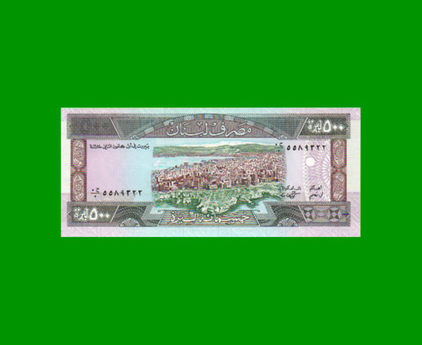 BILLETE DE
  LIBANO 500,00 LIVRES, ESTADO SIN CIRCULAR.-