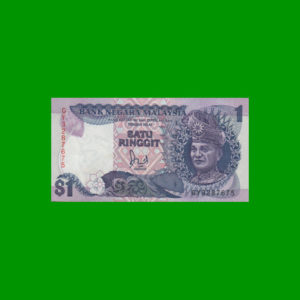 BILLETE DE
  MALASIA 1,00 RINGGIT, ESTADO SIN CIRCULAR.-