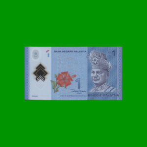 BILLETE DE
  MALASIA 1,00 RINGGIT POLYMERO, ESTADO SIN CIRCULAR.-