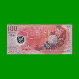 BILLETE DE
  MALDIVAS 100,00 RUPIAS POLYMERO, ESTADO SIN CIRCULAR.-