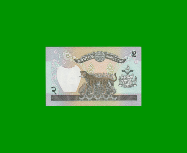 BILLETE DE
  NEPAL 2,00 RUPIAS, ESTADO SIN CIRCULAR.- - Imagen 2
