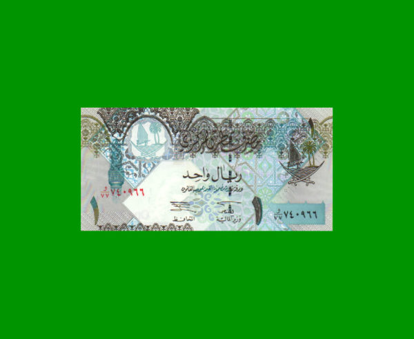 BILLETE DE
  QATAR 1,00 RIYAL, PICK 20, ESTADO SIN CIRCULAR.-