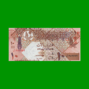 BILLETE DE
  QATAR 10,00 RIYAL, ESTADO SIN CIRCULAR.-