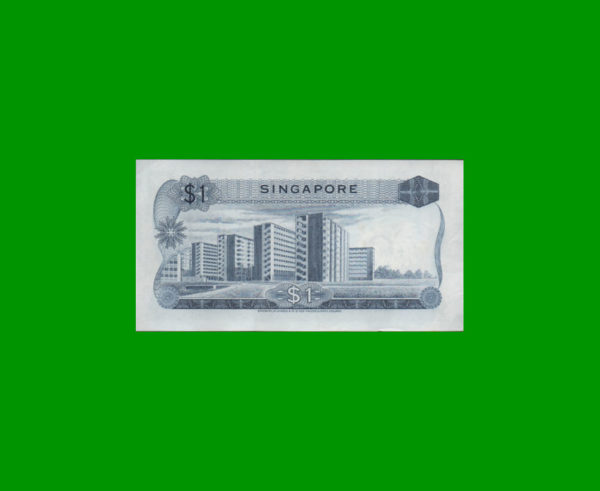 BILLETE DE
  SINGAPUR 1,00 DOLLAR, PICK 1a,ESTADO EXCELENTE.- - Imagen 2