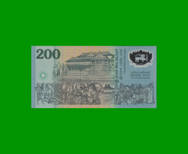 BILLETE DE
  SRI LANKA 200,00 RUPIAS, ESTADO SIN CIRCULAR.- - Imagen 2