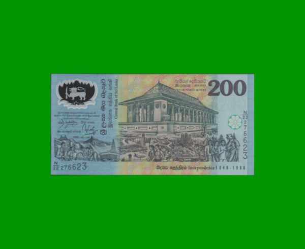 BILLETE DE
  SRI LANKA 200,00 RUPIAS, ESTADO SIN CIRCULAR.-