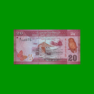 BILLETE DE
  SRI LANKA 20,00 RUPIAS, ESTADO SIN CIRCULAR.-