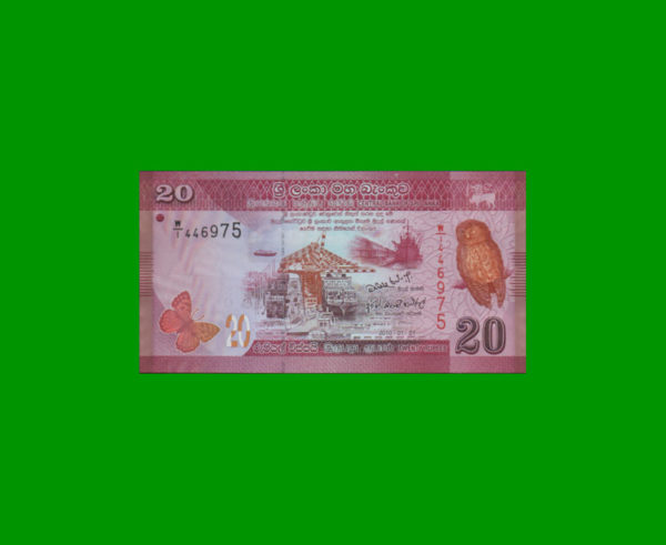 BILLETE DE
  SRI LANKA 20,00 RUPIAS, ESTADO SIN CIRCULAR.-