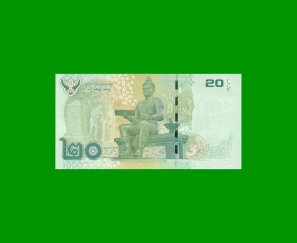 BILLETE DE  THAILANDIA 20,00 BAHT, ESTADO SIN CIRCULAR.- - Imagen 2