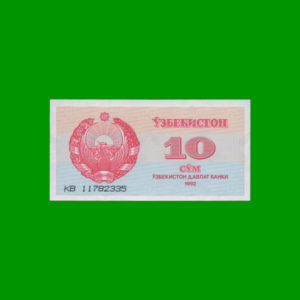 BILLETE DE
  UZBEKISTAN 10,00 SUM, ESTADO SIN CIRCULAR.-