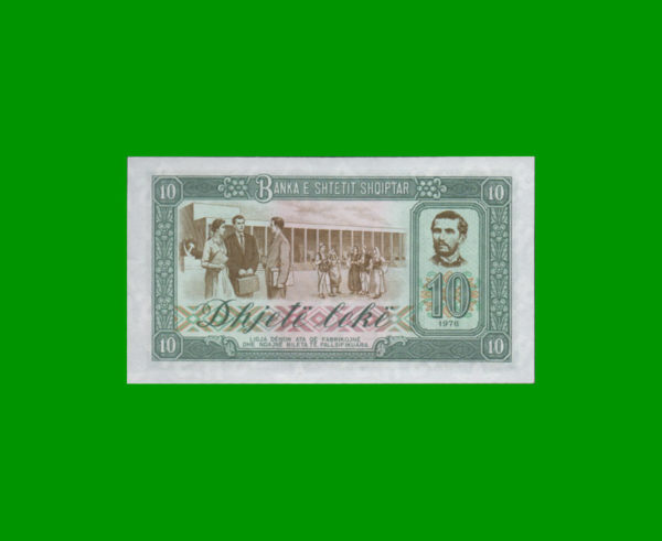 BILLETE DE
  ALBANIA 10,00 LEKE, ESTADO SIN CIRCULAR.- - Imagen 2