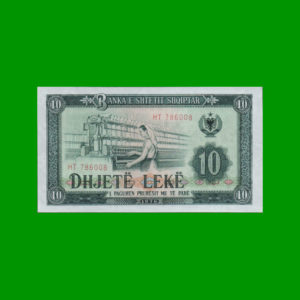 BILLETE DE
  ALBANIA 10,00 LEKE, ESTADO SIN CIRCULAR.-
