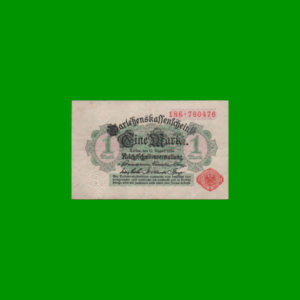 BILLETE DE
  ALEMANIA 1,00 MARCO, PICK 51, ESTADO MUY BUENO+.-