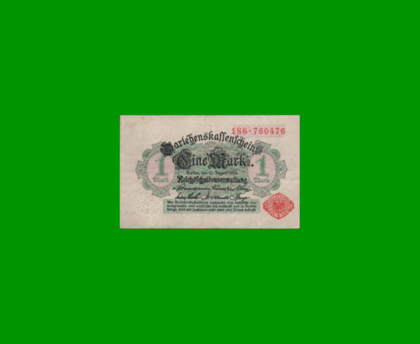 BILLETE DE
  ALEMANIA 1,00 MARCO, PICK 51, ESTADO MUY BUENO+.-