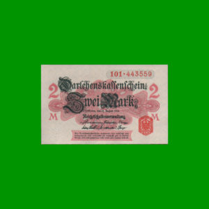 BILLETE DE
  ALEMANIA 2,00 MARCOS, PICK 53, ESTADO EXCELENTE+.-
