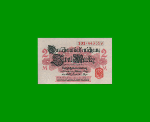 BILLETE DE
  ALEMANIA 2,00 MARCOS, PICK 53, ESTADO EXCELENTE+.-