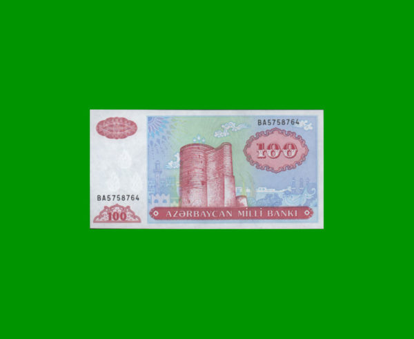 BILLETE DE  AZERBAIJAN 100,00 MANAT, ESTADO SIN CIRCULAR.-
