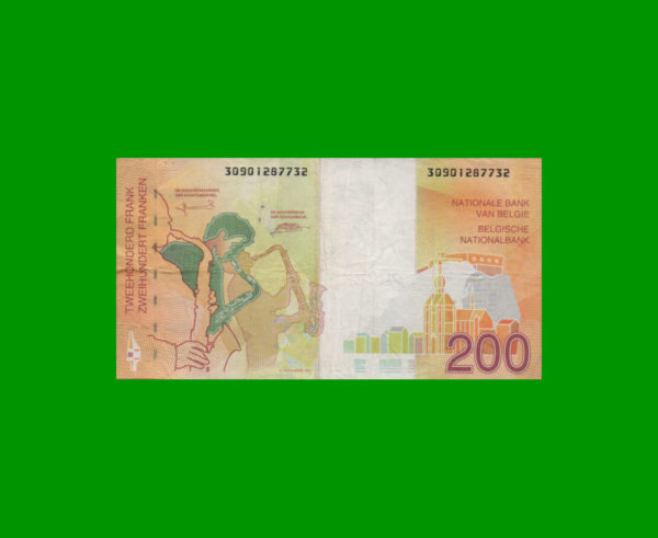 BILLETE DE
  BELGICA 200,00 FRANCOS, ESTADO MUY BUENO.- - Imagen 2