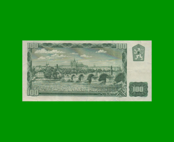 BILLETE DE
  CHECOSLOVAKIA 100,00 KORUN, ESTADO BUENO+.- - Imagen 2