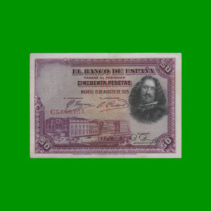 BILLETE DE
  ESPAÑA 50,00 PESETAS, PICK 75b, ESTADO EXCELENETE+.-