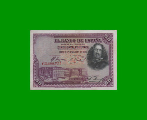 BILLETE DE
  ESPAÑA 50,00 PESETAS, PICK 75b, ESTADO EXCELENETE+.-