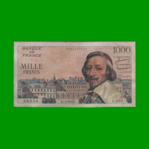 BILLETE DE
  FRANCIA 1.000,00 FRANCOS, ESTADO MUY BUENO- .-