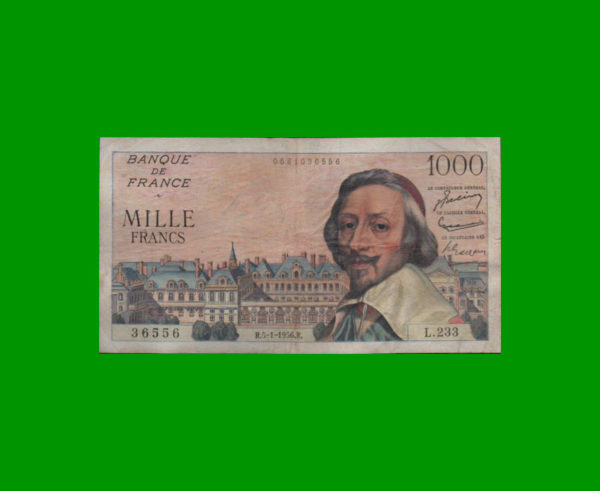BILLETE DE
  FRANCIA 1.000,00 FRANCOS, ESTADO MUY BUENO- .-