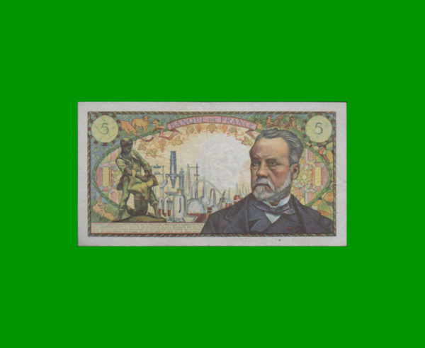 BILLETE DE
  FRANCIA 5,00 FRANCOS, ESTADO MUY BUENO+.- - Imagen 2