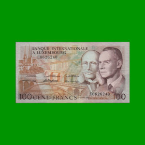 BILLETE DE
  LUXEMBURGO 100,00 FRANCOS, ESTADO MUY BUENO+.-