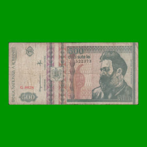 BILLETE DE
  RUMANIA 500,00 LEI, PICK 101, ESTADO BUENO.-