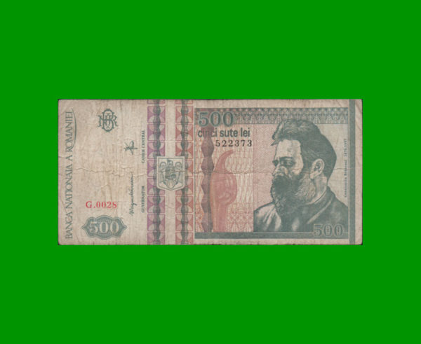 BILLETE DE
  RUMANIA 500,00 LEI, PICK 101, ESTADO BUENO.-