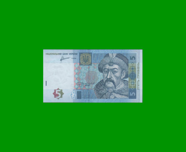 BILLETE DE
  UCRANIA 5,00 HRYVNI, ESTADO SIN CIRCULAR.-
