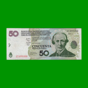 BONO NACIONAL
  50,00 PESOS, ESTADO MUY BUENO.-