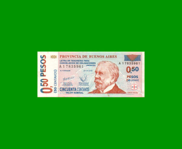 BONO DE
  BUENOS AIRES 0,50CTVOS, EC  210, AÑO
  2001, ESTADO SN CIRCULAR.-