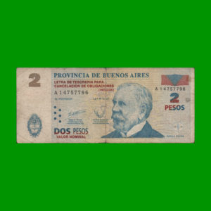 BONO DE
  BUENOS AIRES 2,00 PESOS, EC 212, ESTADO BUENO.-