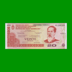 BONO DE CHACO
  20,00 PESOS, EC 253, ESTADO SIN CIRCULAR.-