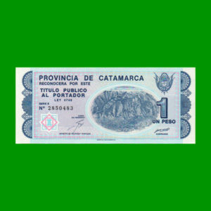 BONO DE
  CATAMARCA 1,00 PESO, EC 228, ESTADO SIN CIRCULAR- .-